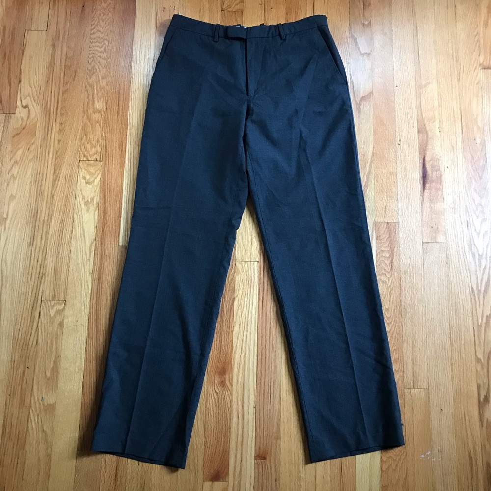 Etro Men's Charcoal Straight Leg Dress Pants 32x33